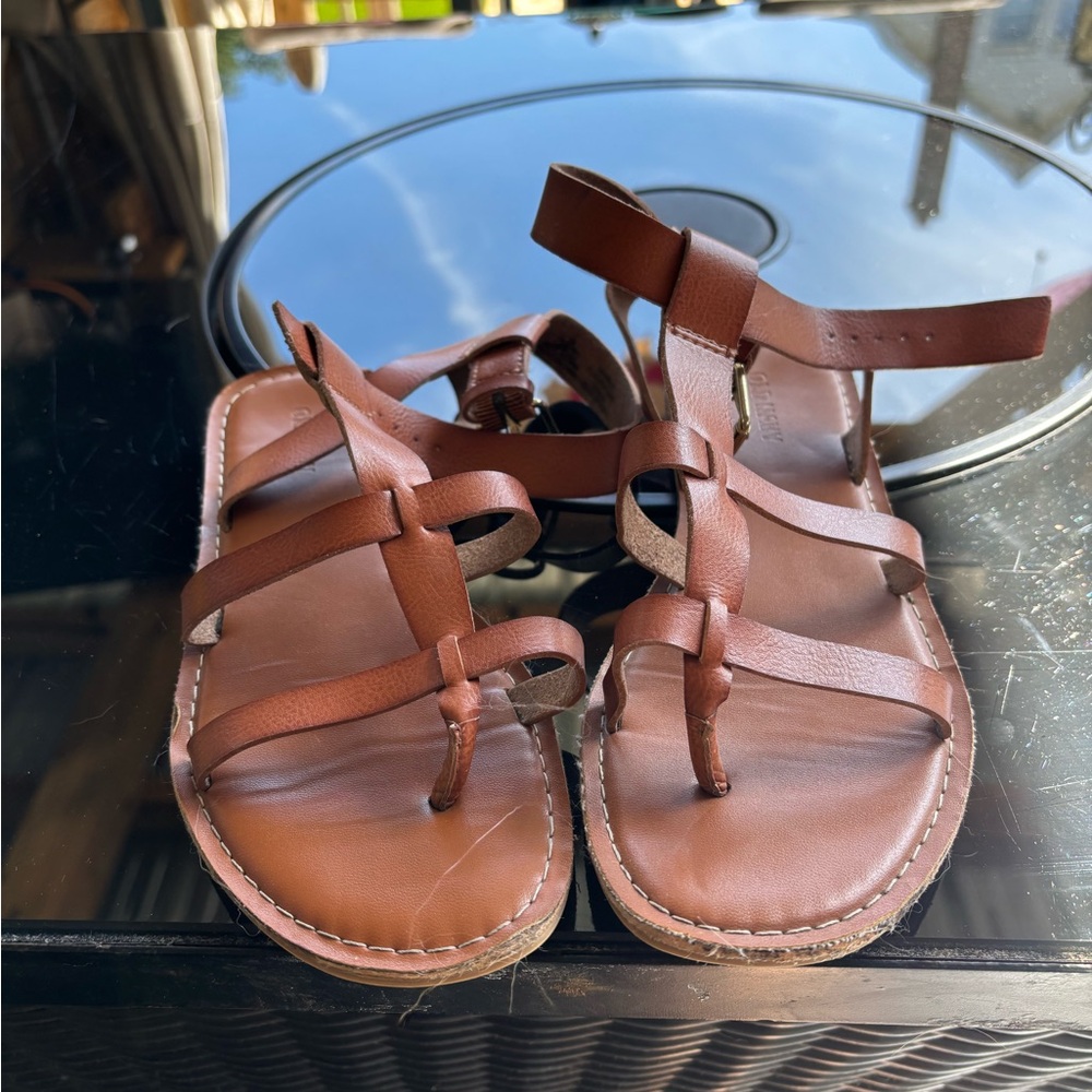 Brown Leather Strappy Sandals